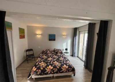 Coin nuit de notre appartement N°1 de Port La Nouvelle dans l'Aude en Occitanie