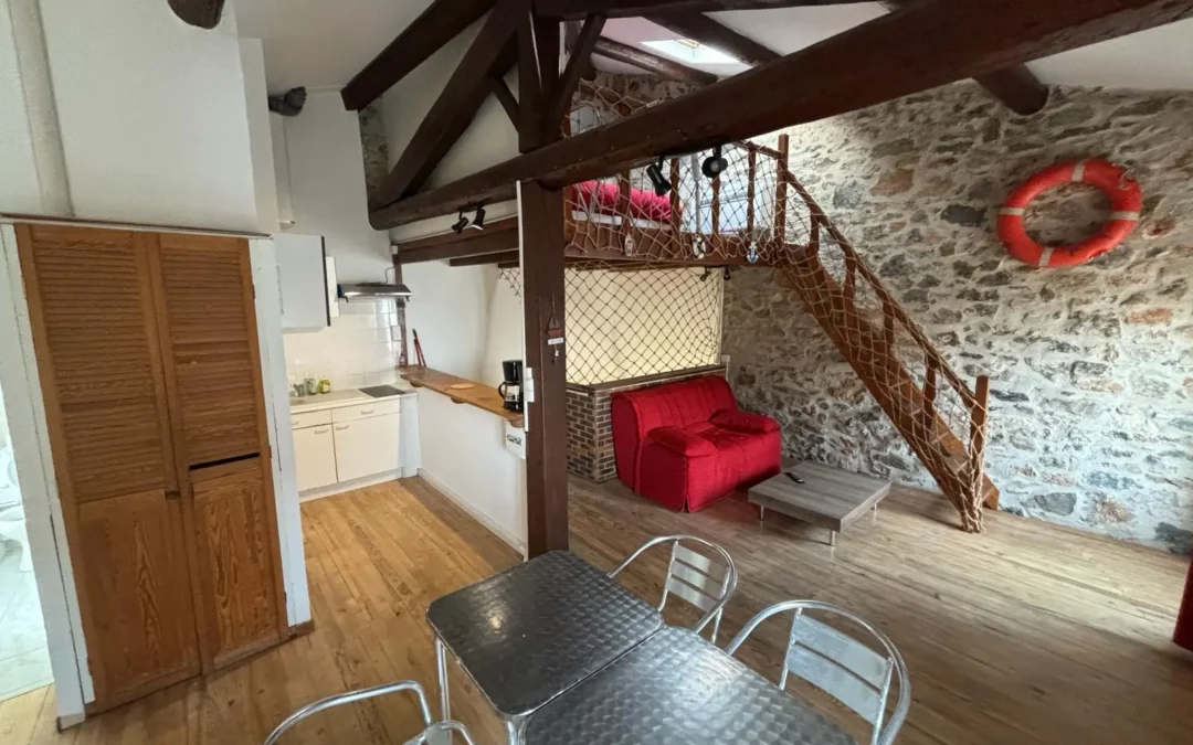 Ambiance marine pour l'appartement 3 à Port La Nouvelle, dans l'Aude, 1 couchage en 160 et un canapé convertible