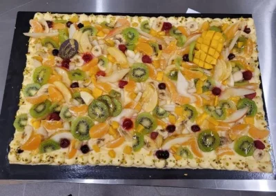 Tarte aux fruits réalisé par la pâtissière du Gîte du Clot